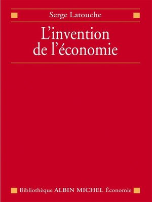 cover image of L'Invention de l'économie